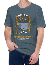 Load image into Gallery viewer, North Cascades Spooky National Park Unisex t-shirt | HEATHER SLATE