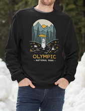 Load image into Gallery viewer, Olympic Spooky National Park Unisex Sweatshirt | BLACK