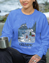 Load image into Gallery viewer, Winter Olympic National Park Unisex Sweatshirt | HEATHER DEEP ROYAL
