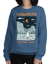 Load image into Gallery viewer, Yosemite Spooky National Park Unisex Sweatshirt | LAKE BLUE