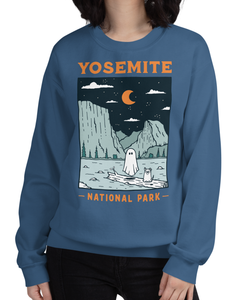 Yosemite Spooky National Park Unisex Sweatshirt | LAKE BLUE