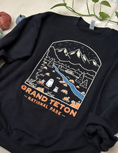 Load image into Gallery viewer, Grand teton Spooky National Park Unisex Sweatshirt | BLACK