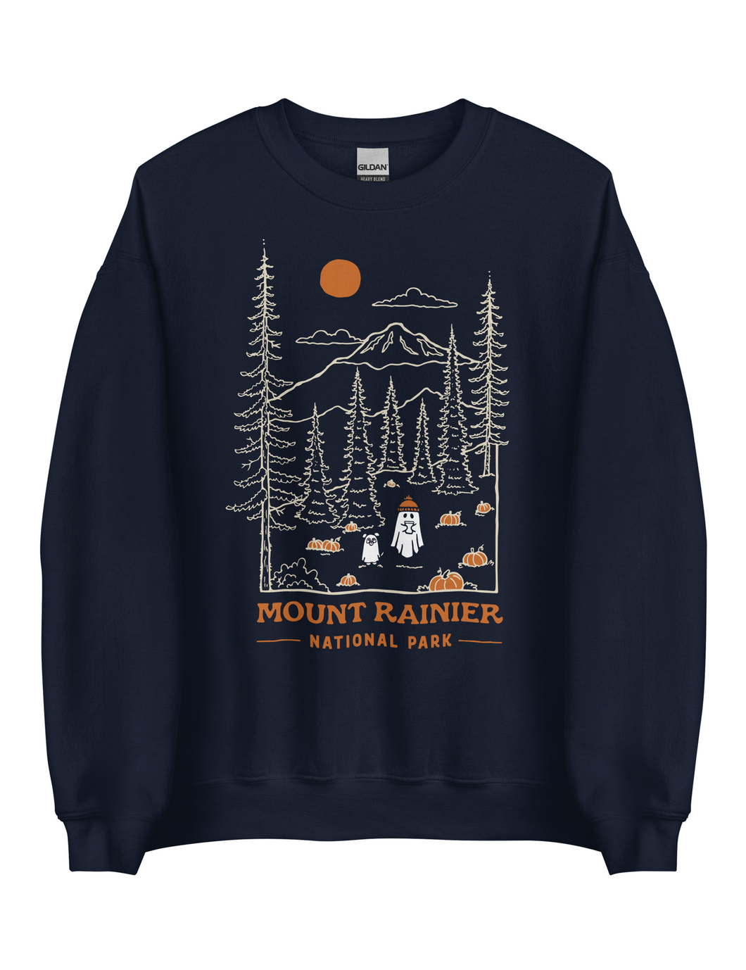 Mount Rainier Spooky National Park Unisex Sweatshirt | MIDNIGHT