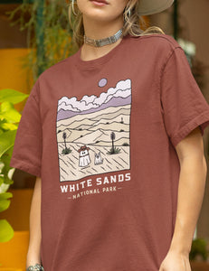 White Sands Spooky National Park Unisex t-shirt | HEATHER CLAY
