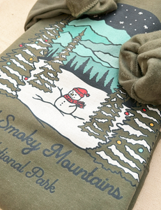 Winter Great Smoky Mountains National Park Unisex Sweatshirt | MOSS