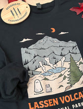 Load image into Gallery viewer, Lassen Volcanic Spooky National Park Unisex Sweatshirt | BLACK