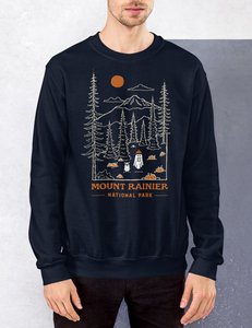 Mount Rainier Spooky National Park Unisex Sweatshirt | MIDNIGHT