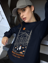 Load image into Gallery viewer, Mount Rainier Spooky National Park Unisex Sweatshirt | MIDNIGHT
