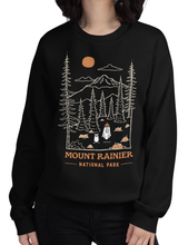 Load image into Gallery viewer, Mount Rainier Spooky National Park Unisex Sweatshirt | BLACK