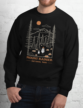 Load image into Gallery viewer, Mount Rainier Spooky National Park Unisex Sweatshirt | BLACK