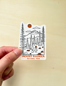 MOUNT RAINIER Spooky National Park Vinyl Sticker