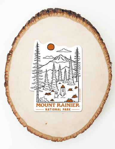 MOUNT RAINIER Spooky National Park Vinyl Sticker