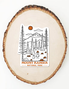 MOUNT RAINIER Spooky National Park Vinyl Sticker