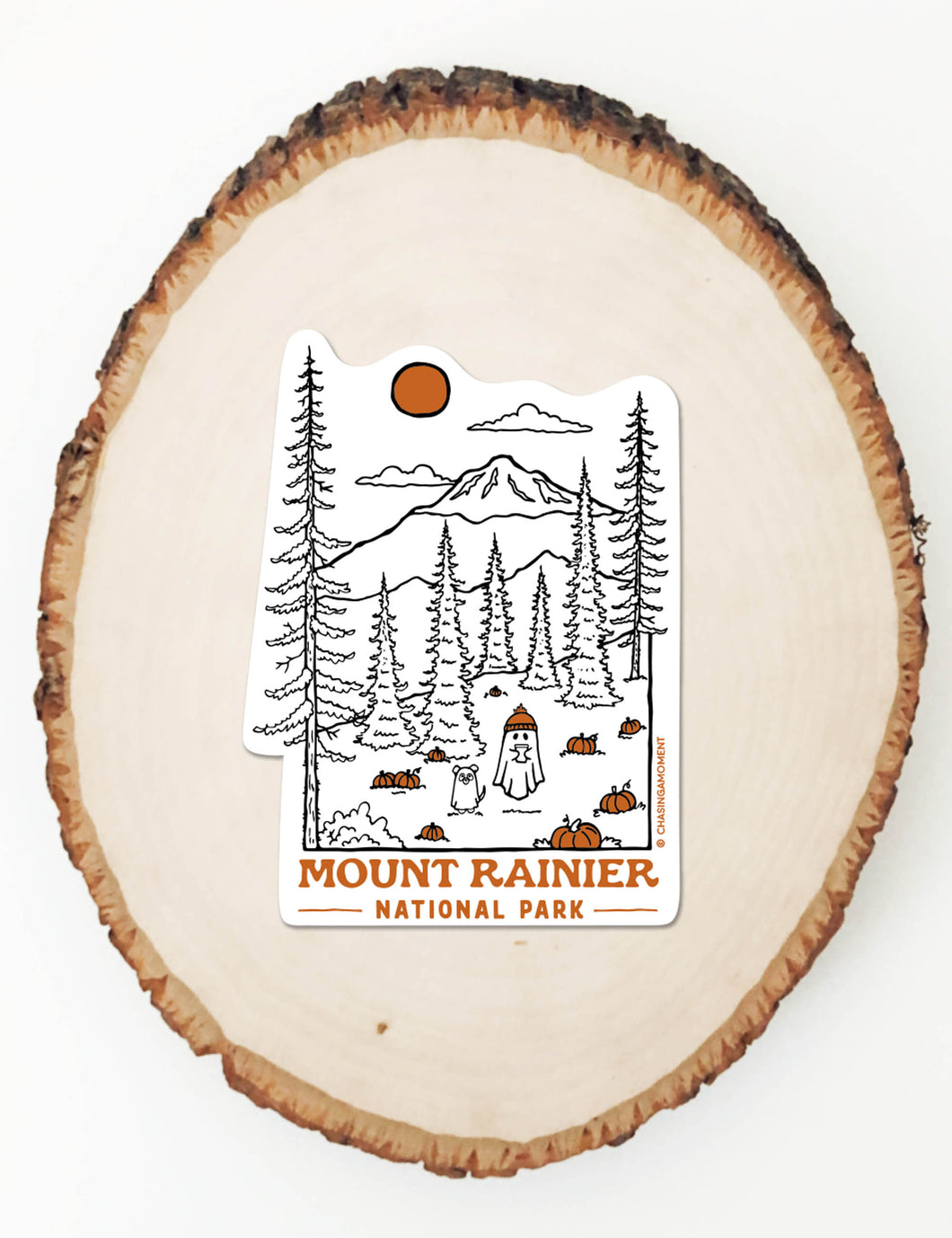 MOUNT RAINIER Spooky National Park Vinyl Sticker
