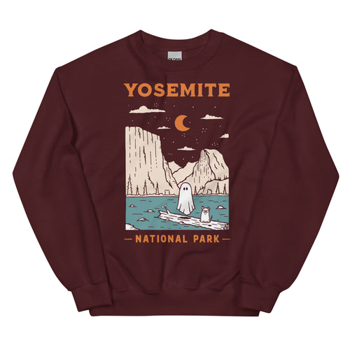 Yosemite Spooky National Park Unisex Sweatshirt | WINE
