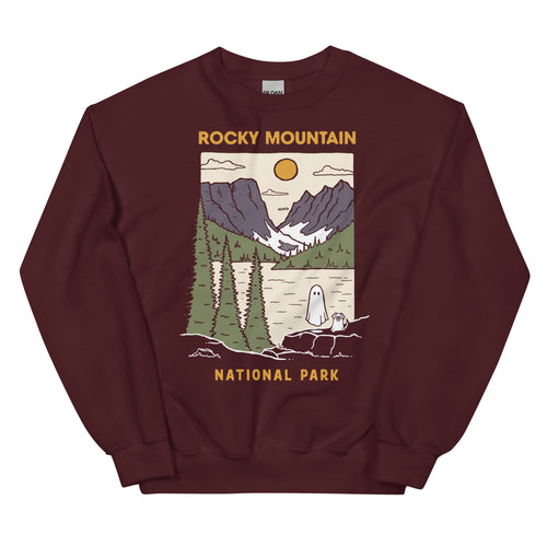 Rocky Mountain Spooky National Park Unisex Sweatshirt | WINE