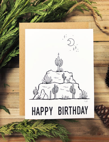 Greeting Card | Desert Birthday Cake