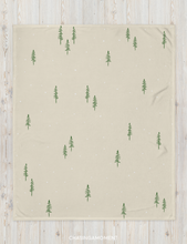 Load image into Gallery viewer, Pine Throw Blanket 50&quot; x 60&quot; | Cream/Green