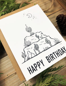 Greeting Card | Desert Birthday Cake