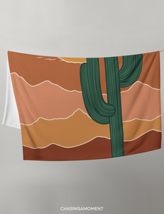 Sedona + Saguaro Throw Blanket 50" x 60" | Multicolor