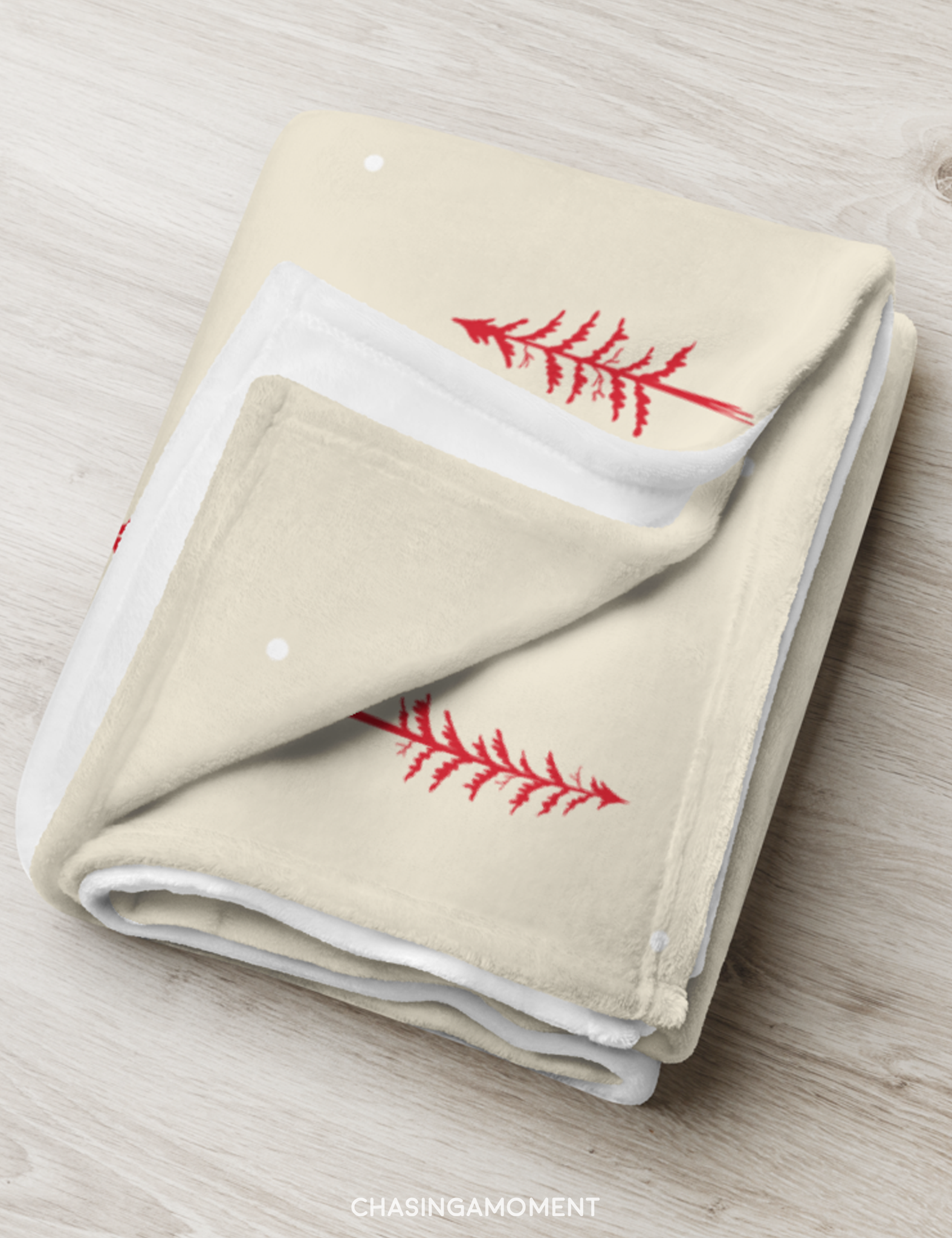 Cream and red hotsell throw