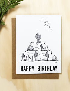 Greeting Card | Desert Birthday Cake