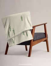 Load image into Gallery viewer, Pine Throw Blanket 50&quot; x 60&quot; | Cream/Green