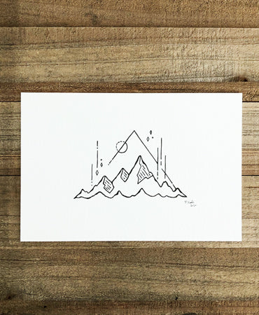 Original INK |  Three Peaks 6x4