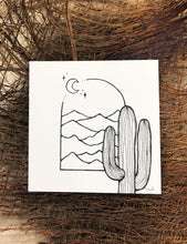 Load image into Gallery viewer, Original INK |  Saguaro + Moon 4x4
