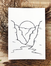 Load image into Gallery viewer, Original INK |  Canyon Sunset 5x7