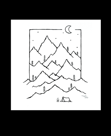 Tiny Tent 4x4 Art Print