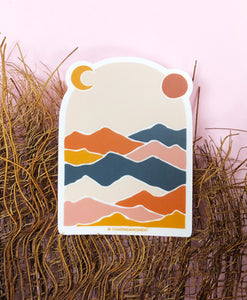 Mountains of the Desert | Clear Vinyl Sticker